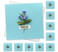 Punkcards, Thank You Cards, Pack of 10, Thank You Card, Thank You Cards Single, thank you cards floral Multipack, Made in UK