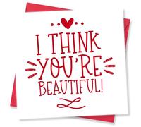 Punkcards, Valentines Card For Her, Valentine’s Card For Wife, Valentines Card, I Think You’re Beautiful!