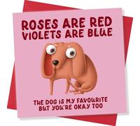 Punkcards - Valentines Card, Husband Valentines Day Card, Funny Valentines Cards for Him, Dog Valentine Card, Made in UK