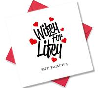 Punkcards - Valentine's Day Card for Wife - “Wifey For Lifey” - Valentine's Day Card for Your Beloved Wife - Romantic Card for Wife - Romantic Card for Valentines Day
