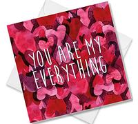 Punkcards - Valentine's Day Card - “You are My Everything” - Valentines Card for Husband - Valentine Card for Wife - Romantic Card for Valentines Day
