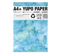 Punkcards - Yupo Paper - Alcohol Inks - Yupo Paper A4 - Alcohol Ink Art Paper - for Artists and Painters - 30 Sheets - 115gsm - A4+ - 225mm x 320mm
