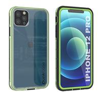 Punkcase Desigend for iPhone 12 Pro Waterproof Case [Aqua Series] [Slim Fit] [IP68 Certified] [Dirtproof] [Snowproof] Armor Cover W/Transparent Back for iPhone 12 Pro (2020) (6.1") [Clear Black]