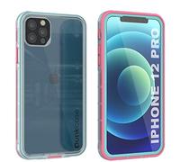 Punkcase Desigend for iPhone 12 Pro Waterproof Case [Aqua Series] [Slim Fit] [IP68 Certified] [Dirtproof] [Snowproof] Armor Cover W/Transparent Back for iPhone 12 Pro (2020) (6.1") [Clear Pink]