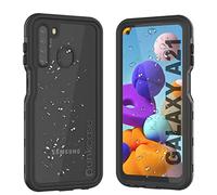 PunkCase Designed For Galaxy A21 Waterproof Case [StudStar Series] [Slim Fit] [IP68 Certified] [Shockproof] [Dirtproof] [Snowproof] Armor Cover For Galaxy A21 (6.5") (2020) [Black]