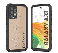 Punkcase Designed For Galaxy A33 Waterproof Case [StudStar Series] [Slim Fit] [IP68 Certified] [Shockproof] [Dirtproof] [Snowproof] Armor Cover For Galaxy A33 5G (6.4") (2022) [Black]