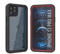 Punkcase Extreme Series Waterproof Case for iPhone 13 Pro Max Red | Slim Fit, IP68 Certified, Shockproof, Snowproof, Armor Cover, Built in Screen Protector, 6.7", 2021