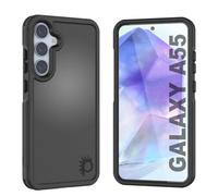 PunkCase for Galaxy A55 Case [Spartan 2.0] Clear Rugged Heavy Duty Cover | Ultra Slim Military Grade Protection W/Raised Bezel Design for Galaxy A55 5G (2024) (6.6") [Black]