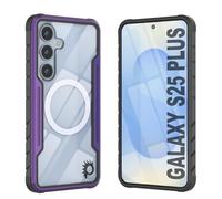 Punkcase for Galaxy S25 Plus Case [Armor Stealth Series] Protective Military Grade Multilayer Cover W/Aluminum Frame [Clear Back] Ultimate Drop Protection for Your S25+ Plus 5G (6.7") (2025) (Purple)