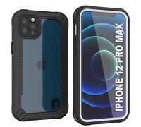 Punkcase for iPhone 12 Pro Max Waterproof Case [Maximus Series] [Slim Fit] [IP68 Certified] Clear Armor Cover with Screen Protector | Ultimate Protection for iPhone 12 Pro Max (6.7") (2020) [White]