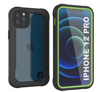 Punkcase for iPhone 12 Pro Waterproof Case [Maximus Series] [Slim Fit] [IP68 Certified] Clear Armor Cover with Screen Protector | Ultimate Protection for iPhone 12 Pro (6.1") (2020) [Green]