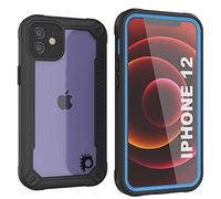 Punkcase for iPhone 12 Waterproof Case [Maximus Series] [Slim Fit] [IP68 Certified] [Shockresistant] Clear Armor Cover with Screen Protector | Ultimate Protection for iPhone 12 (6.1") (2020) [Blue]