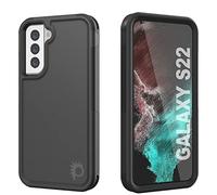 PunkCase Galaxy S22 Case [Spartan 2.0] Clear Rugged Heavy Duty Cover | Ultra Slim Military Grade Protection W/Raised Bezel Design for Galaxy S22 5G (2022) (6.1") [Black]