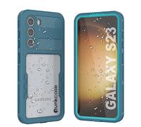 Punkcase Galaxy S23 Waterproof Case Blue | Alpine 2.0 Series, Slim Fit, IP68 Certified, Shockproof, Dirtproof, Snowproof, Armor Cover, Galaxy S23 5G, 6.1", 2023