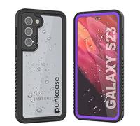 Punkcase Galaxy S23 Waterproof Case [Extreme Series] [Slim Fit] [IP68 Certified] [Shockproof] [Dirtproof] [Snowproof] Armor Cover for Galaxy S23 5G (6.1") (2023) [Purple]