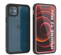 PunkCase iPhone 12 Mini Waterproof Case [Extreme Series] [Slim Fit] [IP68 Certified] [Shockproof] [Snowproof] Armor Cover W/Built In Screen Protector For iPhone 12 Mini (5.4") (Pink)