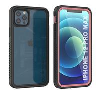 PunkCase iPhone 12 Pro Max Waterproof Case [Extreme Series] [Slim Fit] [IP68 Certified] [Shockproof] [Snowproof] Armor Cover W/Built In Screen Protector For iPhone 12 Pro Max (6.7") (Pink)