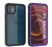 PunkCase iPhone 12 Waterproof Case [Extreme Series] [Slim Fit] [IP68 Certified] [Shockproof] [Snowproof] Armor Cover W/Built In Screen Protector For iPhone 12 (6.1") (2020) (Purple)