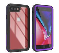 PunkCase iPhone 8 Plus Waterproof Case [Rapture Series] Protective IP68 Certified Full Body Cover W/Built In Screen Protector [Clear Back] For iPhone 7 Plus (2016) & 8 Plus (2017) (5.5") (Purple)