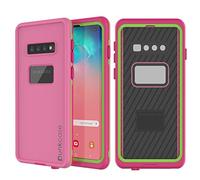Punkcase S10 Waterproof Case [Aqua Series] [Slim Fit] [IP68 Certified] [Shockproof] [Dirtproof] [Snowproof] Armor Cover Compatible W/Samsung Galaxy S10 [Pink]