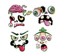 Punkin Stickers, Halloween Pumpkin Stickers, PVC Halloween Spooky Face Stickers, Pumpkin Decorating Stickers for Luggage, Pumpkin Lamp, Living Room Wall, Bedroom Door