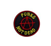 Punk's Not Dead Embroidered Patch Sew On Iron On Badge Punk Rock Heavy Metal Anarchy Gift Jacket Bag Punk Applique Goth Gothic Emo Symbol Punks Band Music Anarchist