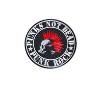 Punks NOT Dead Punk Exploited gg allin Rock oi ska Death Doom Thrash Metal Korn Anarchy Rebel Black Flag3 Embroidered Iron on Applique Souvenir Accessory