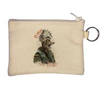 Punks Not Dead Punk Rock Anarchy Key Chain Coin Purse Beige