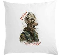 Punks Not Dead Punk Rock Anarchy White Pillow 40x40cm With Filler White