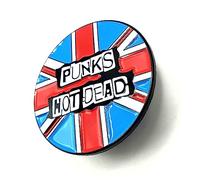 Punks Not Dead Rock Music Union Jack Metal Enamel Pin Badge