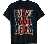 Punks Not Dead Union Jack Flag Kids Womens Mens T Shirt 7-8 Black