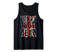 Punks Not Dead - Vintage - UK London Flag - Punk is Not Dead Tank Top, Men, Black, Small