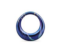 PUNKYOUTH 16G Titanium Septum Clicker Iridescent Hoop Piercing Jewelry for Women Men Minimalist Futurism Cyber Gothic Style for Alternative and Everyday Wear