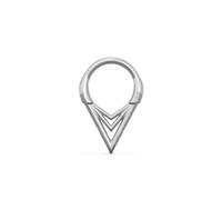 PUNKYOUTH Cyberpunk Titanium Septum Clicker 16G 8mm Nose Ring Hoop Surgical Steel Body Piercing Jewelry Blade Crest Geometric Prism Interlock Spike Claw Ornate Elegance Barbed Fang Daith Earrings Gift