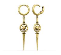 PUNKYOUTH Gothic Dangle Earrings for Women Men - 18G Spiked Hoop Drop Jewelry, Celestial Punk Astral Statement Accessories, Edgy Alternative Grunge Gift, 1mm(18G), Brass, No Gemstone