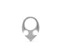 PUNKYOUTH Minimalist Geometric Titanium Septum Clicker 16G Nose Ring Hoop Industrial Gothic Piercing Jewelry Cutout Crescent Scrollwork Claw Fang Twist Molten Drop Daith Earrings Cartilage Helix Rook