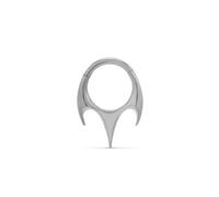 PUNKYOUTH Minimalist Geometric Titanium Septum Clicker 16G Nose Ring Hoop Industrial Gothic Piercing Jewelry Cutout Crescent Scrollwork Claw Fang Twist Molten Drop Daith Earrings Cartilage Helix Rook