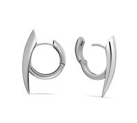PUNKYOUTH Sharp Line Fluid Curve Earrings 18G 1mm Piercing Jewelry Edgy Minimalist Modern Claw Spike Huggie Hoop Dangle Drop For Women Men Polished Statement Everyday Wear Fashion Accessories, 1mm(18G