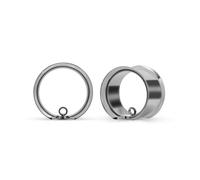 PUNKYOUTH Stainless Steel Modular Ring Ear Tunnels for Women Men Saddle Flare Plugs for Stretched Ears Industrial Punk Gauge Jewelry Bottom Loop for DIY Dangling Accessories 2G to 1 inch, 10mm (00g