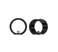 PUNKYOUTH Stainless Steel Modular Ring Ear Tunnels for Women Men Saddle Flare Plugs for Stretched Ears Industrial Punk Gauge Jewelry Bottom Loop for DIY Dangling Accessories 2G to 1 inch, 25mm (1 in
