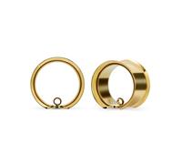 PUNKYOUTH Stainless Steel Modular Ring Ear Tunnels for Women Men Saddle Flare Plugs for Stretched Ears Industrial Punk Gauge Jewelry Bottom Loop for DIY Dangling Accessories 2G to 1 inch, 25mm (1 in