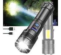 PUNLIM Torch Led Super Bright,USB Rechargeable Torch P70 20000 high Lumens Powerful Tactical Flashlight 7 Modes Adjustable Focus for Emergencies,Camping,Hiking,Outdoor