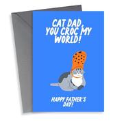 Punny Father's Day Card - From The Cat - Croc My World