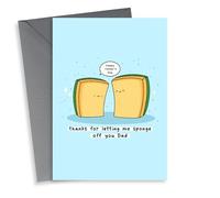 Punny Father's Day Card - Thanks For Letting Me Sponge Off You - Pun
