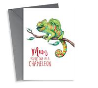 Punny Mothers day Card - One in a Chameleon Card