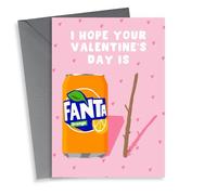 Punny Valentine's Day Card - I Hope Your Valentines Is Fantastic - Fanta-Stick