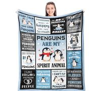 Punofell Unique Penguin Gifts for Women/Men, Cute Penguin Gift for Kids, Best Penguin Stuff/Accessories for Penguin Lovers, Penguins Themed Blanket 50" x 60"