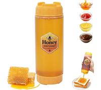 Punorric 1 Pack Honey Dispenser 500ml - Plastic Honey Squeeze Jar, Syrup Dispenser Refillable Plastic Bottles for Storing, Dispensing Syrup, Home Cooking & Catered Events