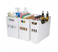 Punorric 3-Piece Under Sink Storage Set, Undersink Storage Organiser Kitchen, Rolling Under Cupboard Organiser Cabinet Organisation for Bathroom Dorm Office Camping Home Kitchen Organisation