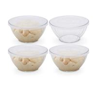Punorric 4-Piece Clear Pizza Dough Ball Box Set with Lids Dough Proofer & Bread Proofing Box, Small Dough Proofing Storage Organizer Pizza Making Accessories for Home Kitchen